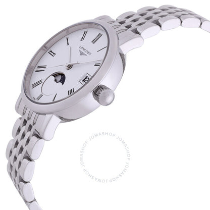 Longines, Elegant Quartz Moon Phase White Dial Ladies Watch