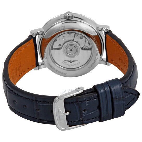 لونجين، ساعة صن راي أوتوماتيكية أنيقة بمينا أزرق للسيدات