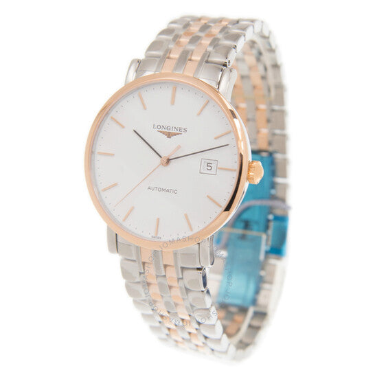 لونجين، ساعة رجالية أنيقة أوتوماتيكية بمينا أبيض