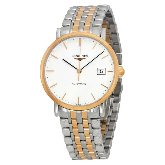 Longines, Elegant Automatic White Dial Two-tone Steel Watch