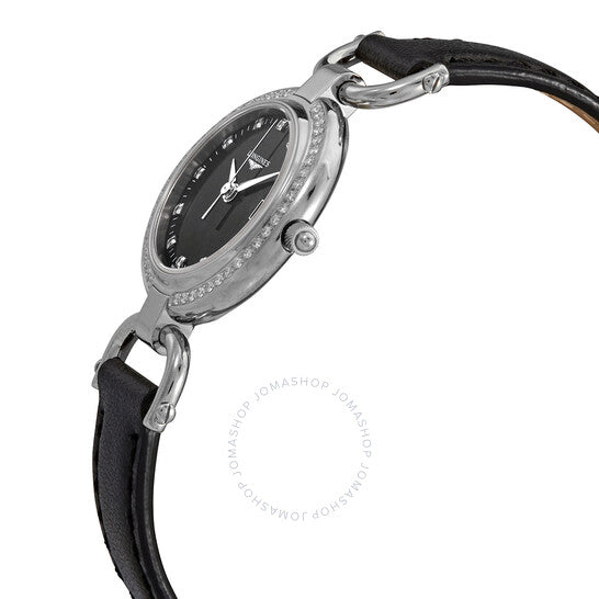 Longines, Equestrian Quartz Diamond Black Dial Ladies Watch