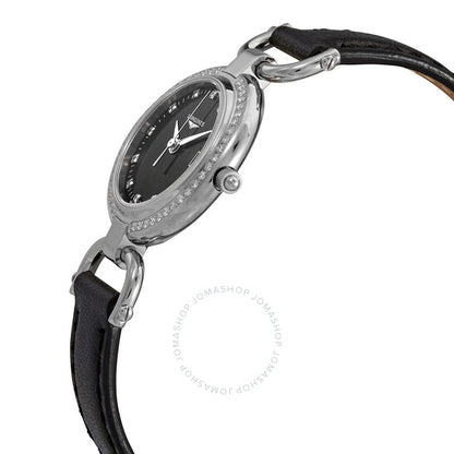 Longines, Equestrian Quartz Diamond Black Dial Ladies Watch