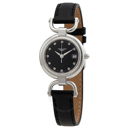 Longines, Equestrian Quartz Diamond Black Dial Ladies Watch