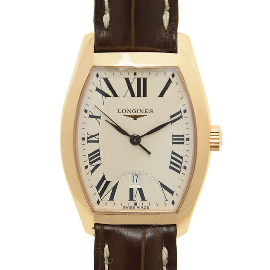 ساعة لونجين إيفيدينزا كوارتز بمينا فضي للنساء