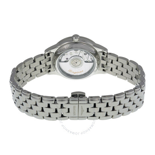 ساعة لونجين النسائية الأوتوماتيكية الرائدة ذات الميناء الأسود L42744526