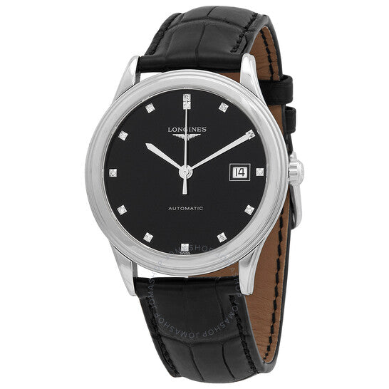 Longines, Flagship Automatic Diamond Black Dial Men's Watch