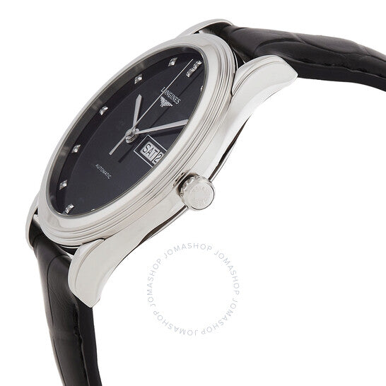 Longines, Flagship Automatic Diamond Black Dial Men's Watch