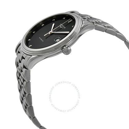 لونجين، ساعة رجالية أوتوماتيكية رائدة بمينا أسود مرصعة بالألماس