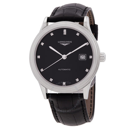 Longines, Flagship Automatic Diamond Black Dial Men's Watch