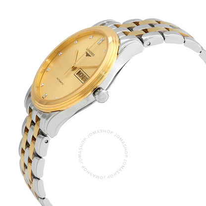 Longines, Flagship Automatic Diamond Gold Dial Men's Watch