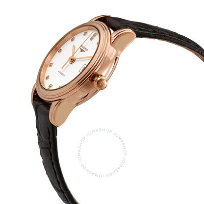 لونجين، ساعة نسائية أوتوماتيكية رائدة بمينا أبيض من الماس