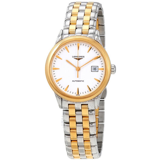 Longines, Flagship Automatic White Dial Two-tone Ladies Watch