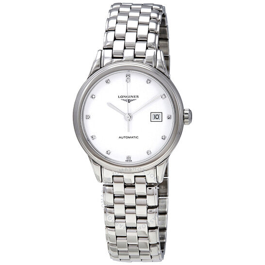 Longines, Flagship Automatic White Diamond Dial Ladies Watch