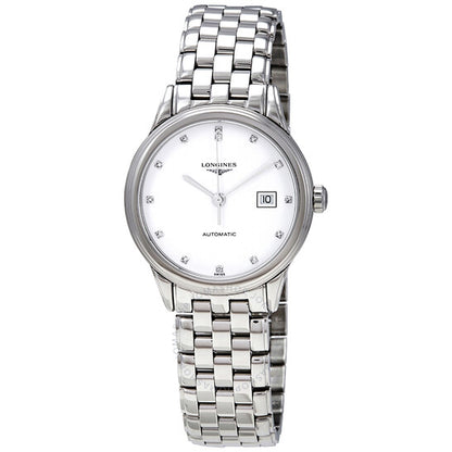 Longines, Flagship Automatic White Diamond Dial Ladies Watch