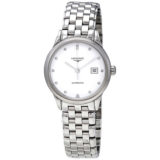 Longines, Flagship Automatic White Diamond Dial Ladies Watch