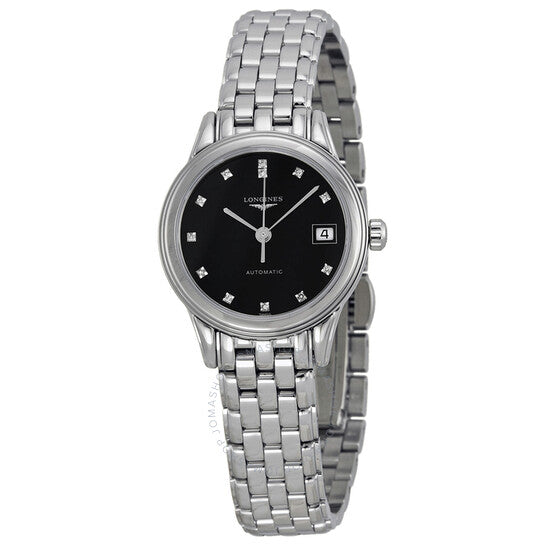 Longines, Flagship Diamond Automatic Black Dial Ladies Watch L42744576