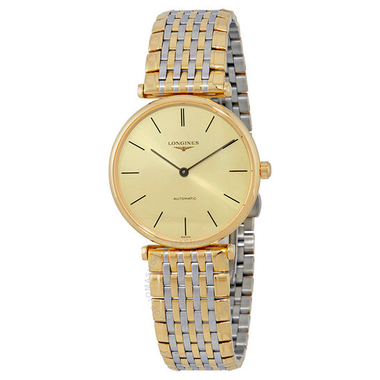 Longines, Grande Classique Gold Tone Dial Automatic Ladies Two Tone Watch