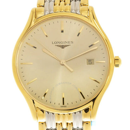 ساعة لونجين جراند كلاسيك بمينا ذهبي للرجال