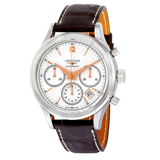 Longines, Heritage Chronograph Silver Dial Stainless Steel Men's Watch