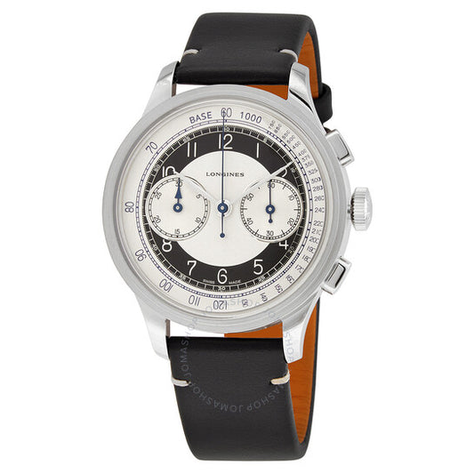 Longines, Heritage Classic Chronograph Automatic Silver and Black Dial Men's Watch