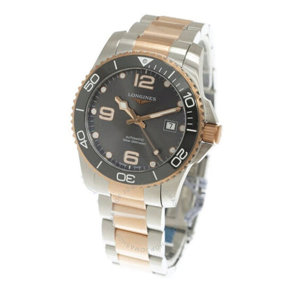 لونجين، ساعة هيدرو كونكويست أوتوماتيكية للرجال بمينا رمادي