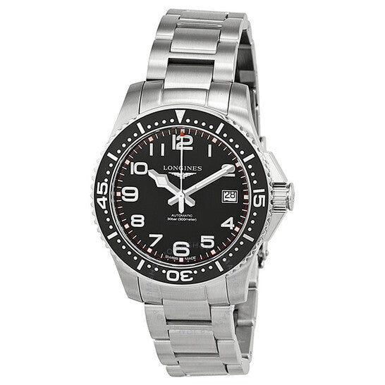 Longines, Hydro Conquest Black Dial Stainless Steel Men's Watch