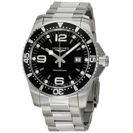Longines, HydroConquest Black Dial Men's 44mm Watch