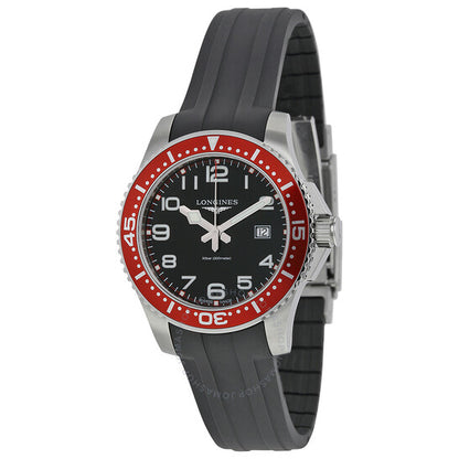 Longines, Hydroconquest Black Dial Rubber Strap Men's Watch L36884592