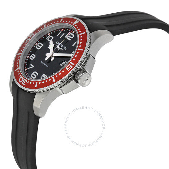 Longines, Hydroconquest Black Dial Rubber Strap Men's Watch L36884592