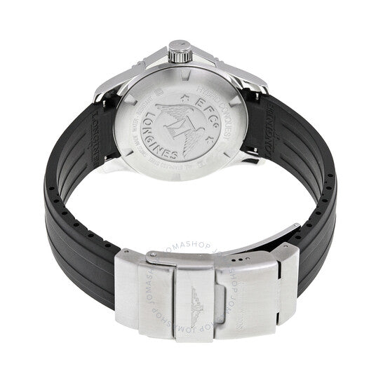 Longines, Hydroconquest Black Dial Rubber Strap Men's Watch L36884592