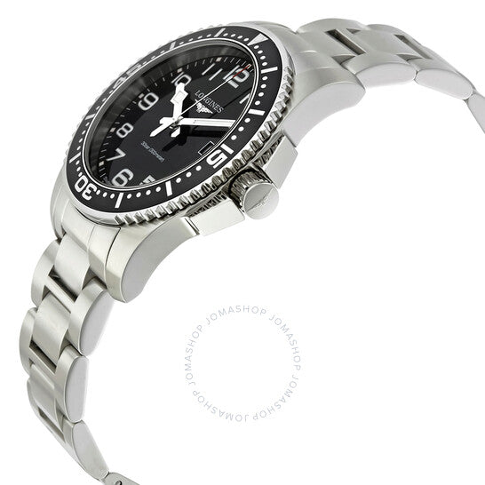 Longines, HydroConquest Black Dial Stainless Steel Men's Watch