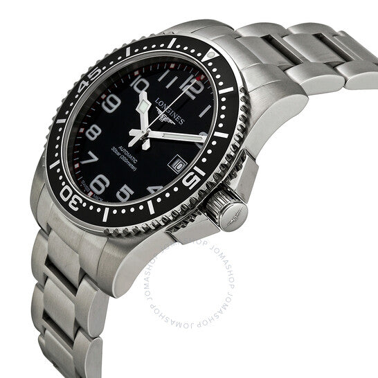 Longines, HydroConquest Black Dial Stainless Steel Men's Watch L36954536