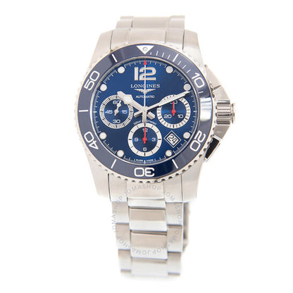 لونجين، ساعة هيدروكونكويست كرونوغراف أوتوماتيكية للرجال بمينا أزرق