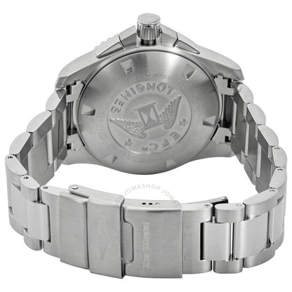 ساعة لونجين هيدروكونكويست كرونوغراف أوتوماتيكية للرجال بمينا رمادي