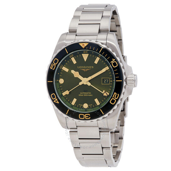 Longines, Hydroconquest GMT Automatic Green Dial Men's Watch