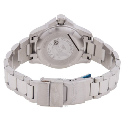 ساعة لونجين هيدروكونكويست كوارتز نسائية بمينا سوداء