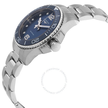 ساعة لونجين هيدروكونكويست كوارتز زرقاء اللون للسيدات