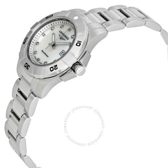 Longines, HydroConquest White Pearl Dial Ladies Watch