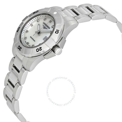 Longines, HydroConquest White Pearl Dial Ladies Watch