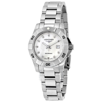 Longines, HydroConquest White Pearl Dial Ladies Watch