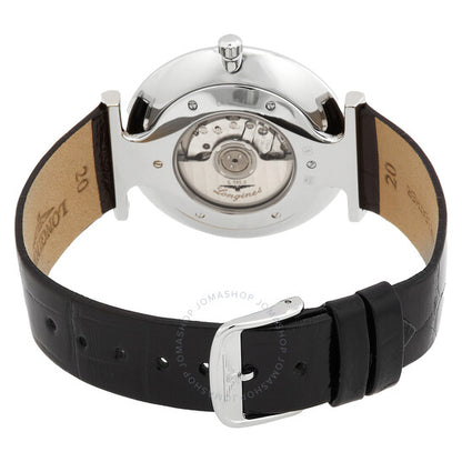 ساعة لونجين لا جراند أوتوماتيك للرجال بمينا أبيض