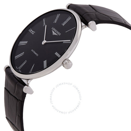 ساعة لونجين لا غراندي أوتوماتيكية بمينا أسود للسيدات