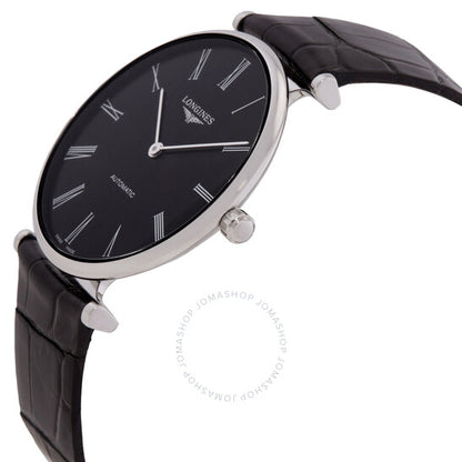 ساعة لونجين لا غراندي أوتوماتيكية بمينا أسود للسيدات