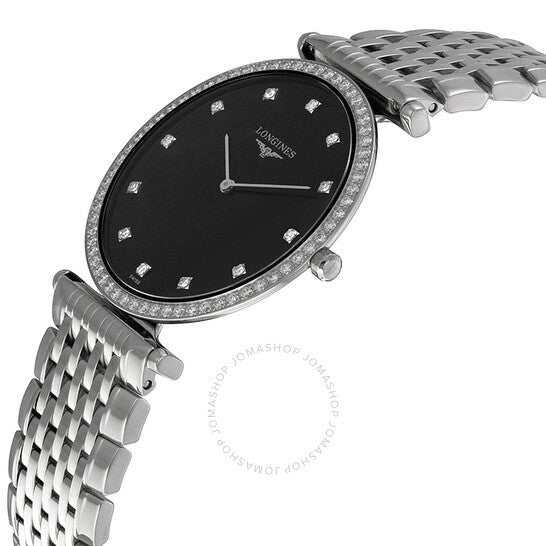 Longines, La Grande Classique Black Dial Steel Ladies Watch