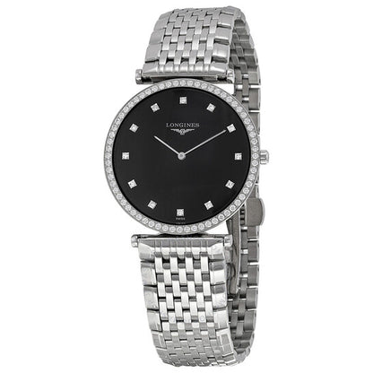 Longines, La Grande Classique Black Dial Steel Ladies Watch