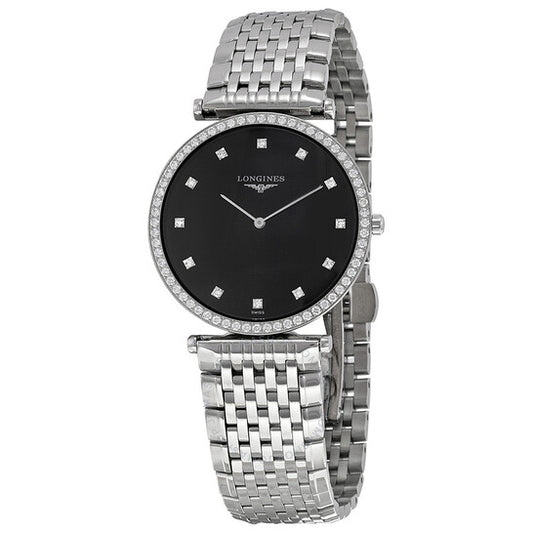 Longines, La Grande Classique Black Dial Steel Ladies Watch