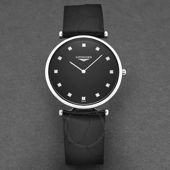 Longines, La Grande Classique Quartz Diamond Black Dial Ladies Watch