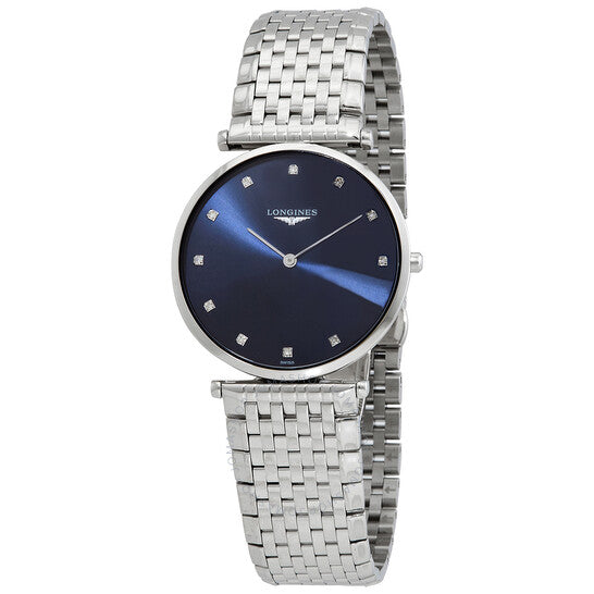 Longines, La Grande Classique Quartz Diamond Blue Dial Men's Watch