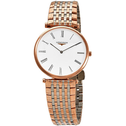 Longines, La Grande Classique White Dial Rose Gold-tone Ladies Watch