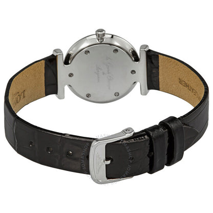 ساعة لونجين لا غراندي كوارتز بمينا سوداء للسيدات